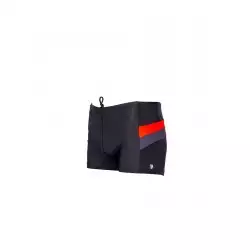 Boxer de bain homme uni tricolore noir permanent sport