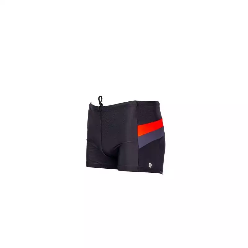 Boxer de bain homme uni tricolore noir permanent sport