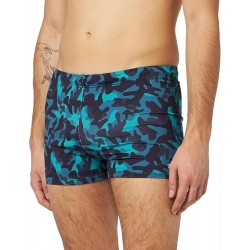 Boxer de bain homme camouflage bleu et noir - T1 à T6