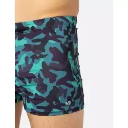 Boxer de bain homme camouflage bleu et noir - T1 à T6 - Détails