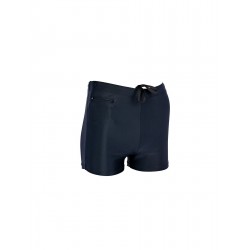 Boxer de bain homme long uni noir poche zippée permanent