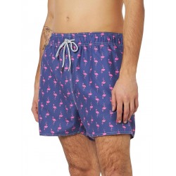 Boardshort homme violet imprimé flamant rose - tailles S-XXL