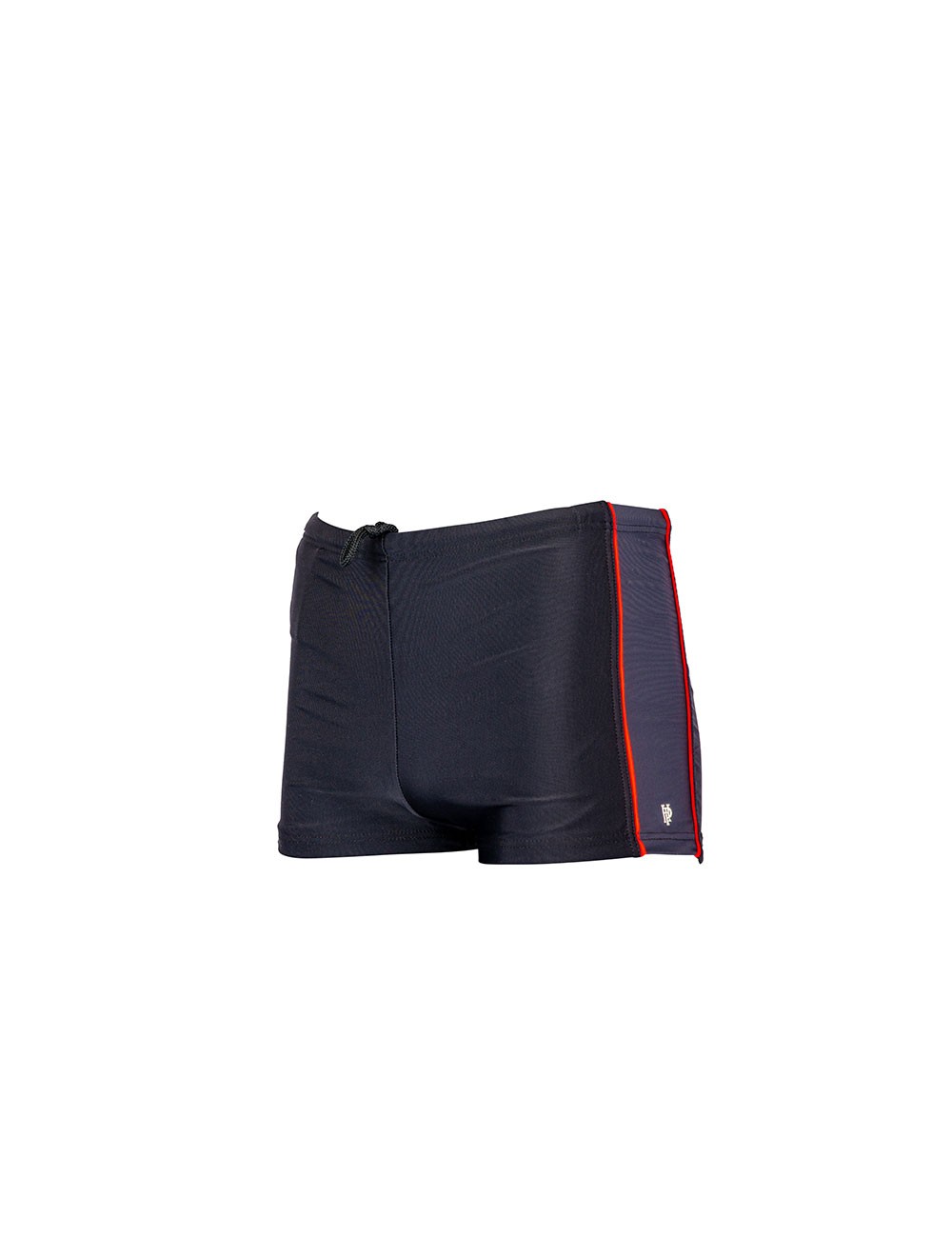 Boxer de bain homme uni tricolor noir/gris/rouge disponible de la petite à la grande taille T1 à T12