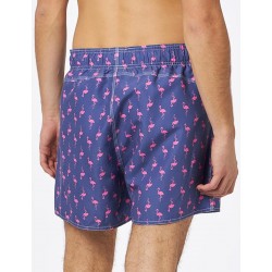 Boardshort homme violet imprimé flamant rose - tailles S-XXL