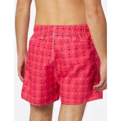 Boardshort homme rouge imprimé ancre nautique - tailles S-XXL