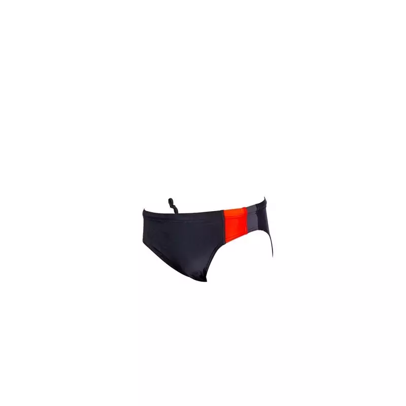 Slip Maillot de bain homme uni noir tricolore noir gris rouge