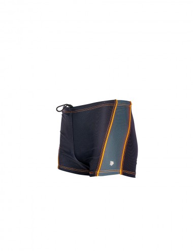 Shorty de Bain Homme Noir, design orange et gris - Ajustable - Tailles 0 à 6