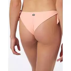 Bikini rose poudré haut triangle culotte brésilienne réglable - taille 34 à 46 - Dos culotte