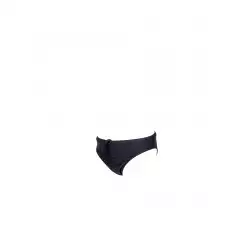 Slip Maillot de bain garcon uni noir permanent basic et sport