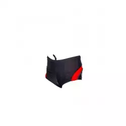 Shorty Maillot de bain garcon uni tricolore noir permanent sport