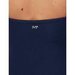 Maillot 1 pièce jacquard gainant bleu 36-48 | Haute Pression