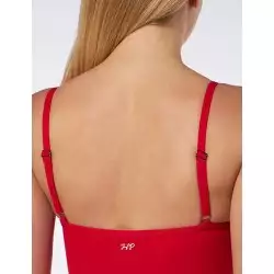 Maillot 1 pièce jacquard gainant rouge 36-48, Haute Pression