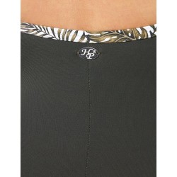 Maillot de bain 1 pièce imprimé tropical, décolleté, dos droit - 36 au 48 - Détails dos