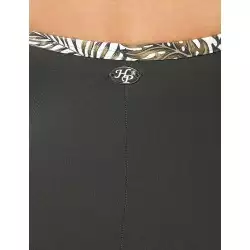 Maillot de bain 1 pièce imprimé tropical, décolleté, dos droit - 36 au 48 - Détails dos