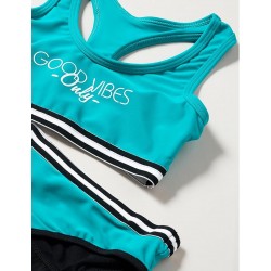 Maillot de bain menstruel ado turquoise 2 pièces – 12, 14 et 16 ans