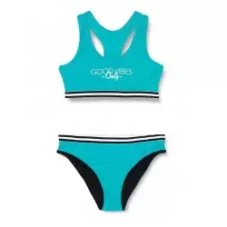 Ensemble maillot de bain menstruel 2 pièces turquoise Diamant 12 au 16 ans