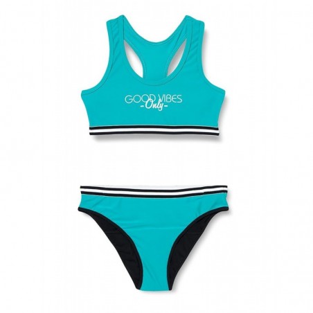 Ensemble maillot de bain menstruel 2 pièces turquoise Diamant 12 au 16 ans