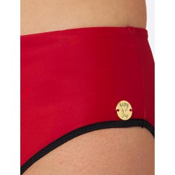 Culotte de maillot de bain menstruel rouge taille haute Tahiti, du 38 au 48 - Détails