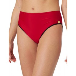 Culotte de maillot de bain menstruel rouge taille haute Tahiti, du 38 au 48