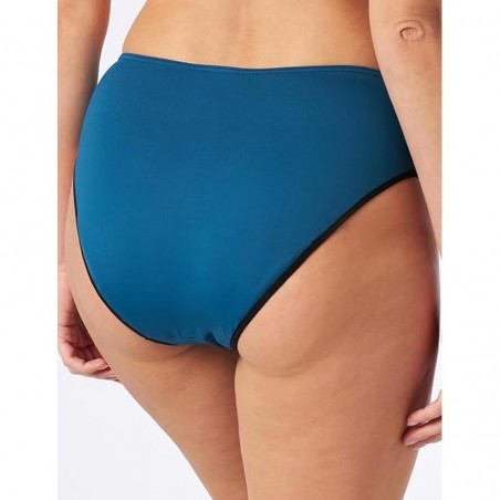Culotte de maillot de bain menstruel marine taille haute Tahiti du 38 au 48