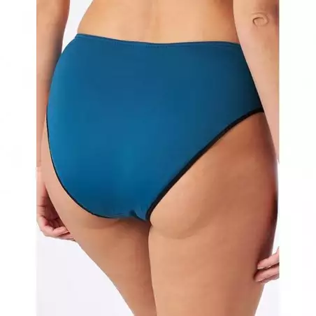 Culotte de maillot de bain menstruel marine taille haute Tahiti du 38 au 48