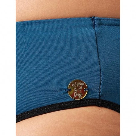 Culotte de maillot de bain menstruel marine taille haute Tahiti du 38 au 48