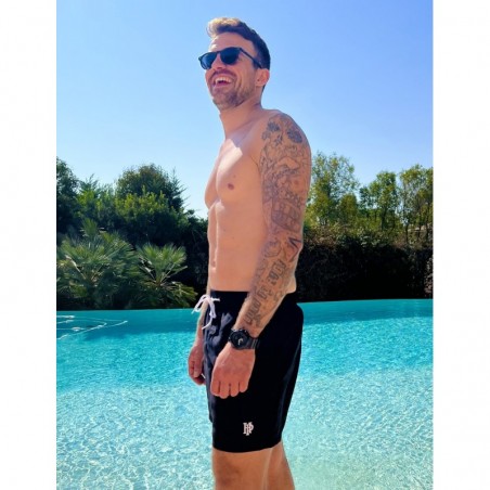 Boardshort Surf Homme Uni Noir - Disponible du S au XL - Confort & Style