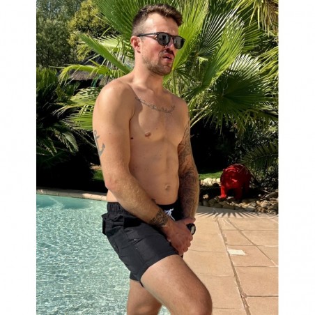 Boardshort Surf Homme Uni Noir - Disponible du S au XL - Confort & Style