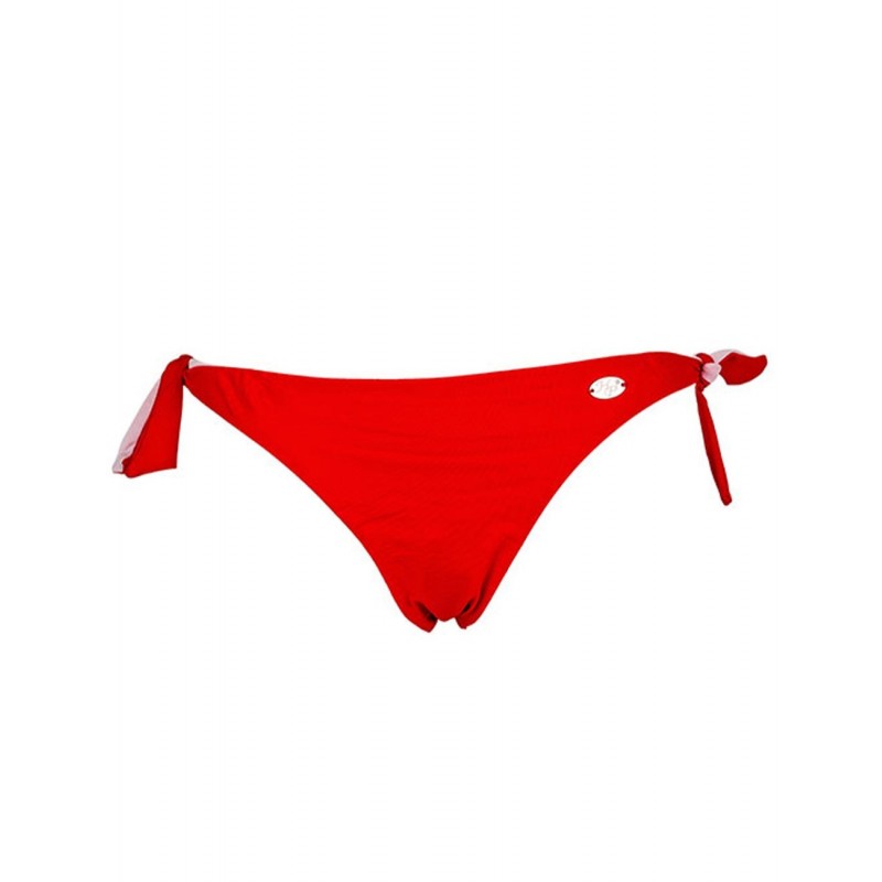 Bas de maillot de bain tricolore rouge femme