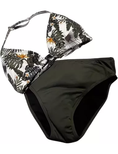 Maillot de bain menstruel ado 12-16 ans imprimé tropical – Anti-fuite | Happy Days
