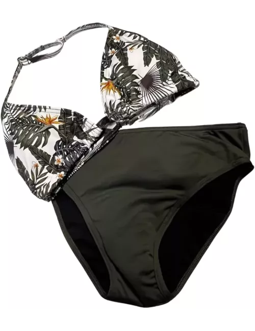 Maillot de bain menstruel ado 12-16 ans imprimé tropical – Anti-fuite | Happy Days