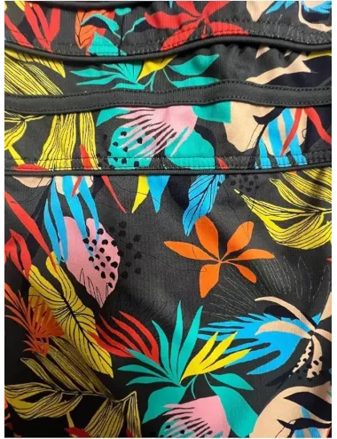 Maillot de bain menstruel ado 12-16 ans 1 pièce imprimé tropical – Anti-fuite | Happy Days