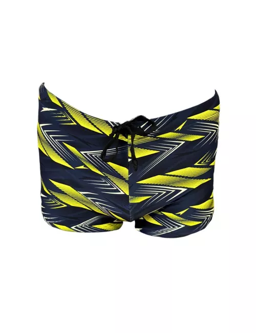 Boxer de bain homme motif flèches jaune et noir – tailles 1 à 6