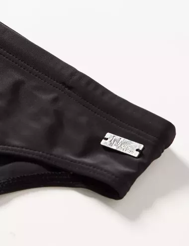 Slip de bain homme uni noir du 38 au 48