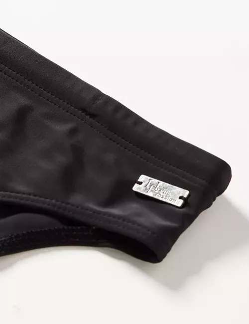 Slip de bain homme uni noir du 38 au 48