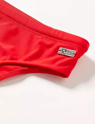 Slip de bain homme uni Rouge du 38 au 48