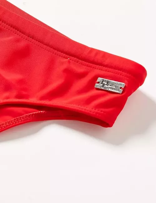 Slip de bain homme uni Rouge du 38 au 48