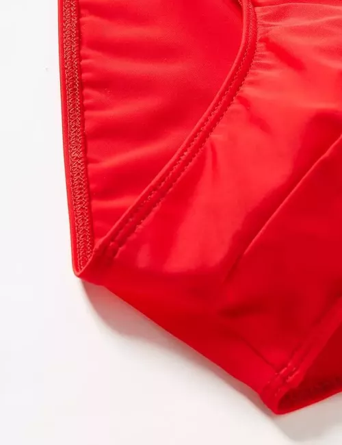 Slip de bain homme uni Rouge du 38 au 48
