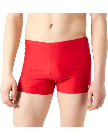 Boxer de bain uni Rouge permanent basic et sport de la taille 1 à 12