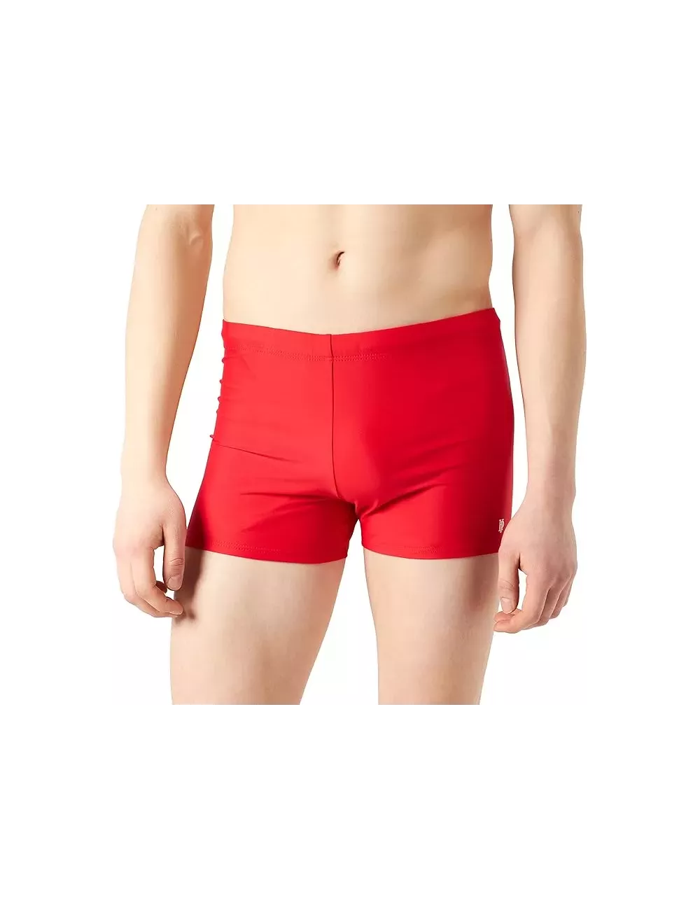Boxer de bain uni Rouge permanent basic et sport de la taille 1 à 12