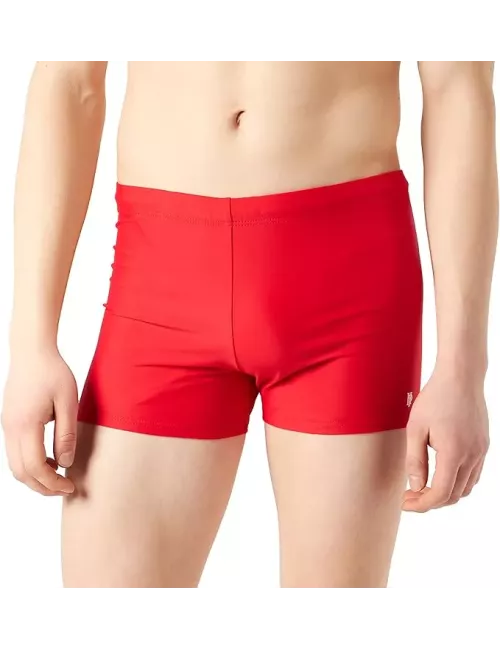 Boxer de bain uni Rouge permanent basic et sport de la taille 1 à 12