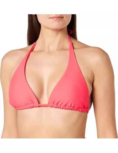 Haut de Bikini Triangle corail – Style Épuré pour Plage et Piscine