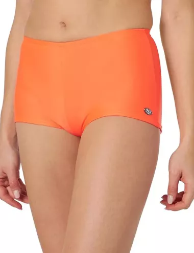 Shorty de bain femme orange fluo uni - du 36 au 46