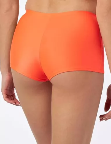 Shorty de bain femme orange fluo uni - du 36 au 46