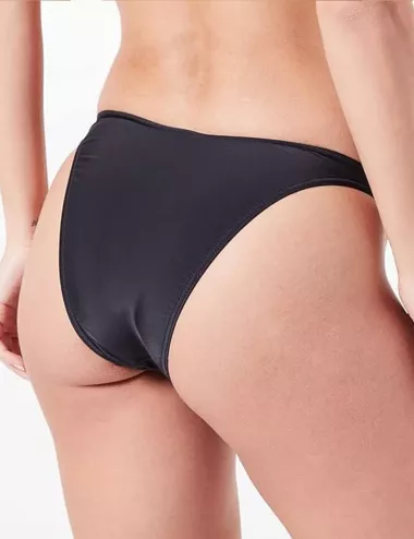 Bas de maillot de bain femme brésilien noir uni - du 36 au 46