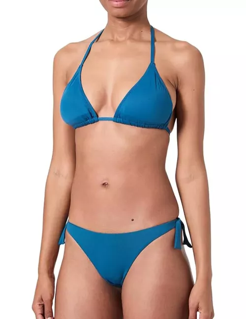 Maillot de bain 2 pièces triangle & tanga bleu - du 34 au 46