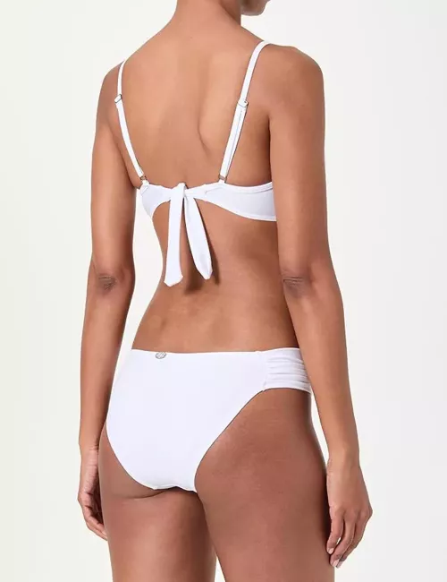 Bikini 2 pièces blanc haut armatures et culotte échancrée - du 34 au 46