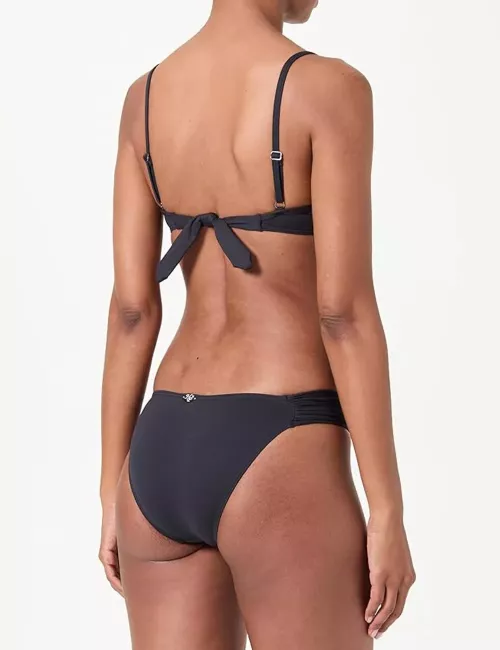 Bikini 2 pièces noir haut armatures et culotte échancrée - du 34 au 46