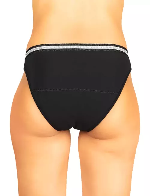 Culotte bain menstruelle ado noire piscine 12-16 ans