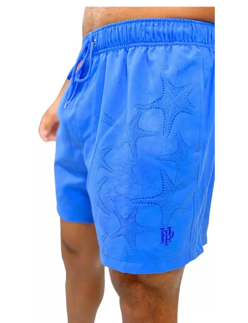 Maillot de bain homme bleu effet étoile de mer du S au XXL
